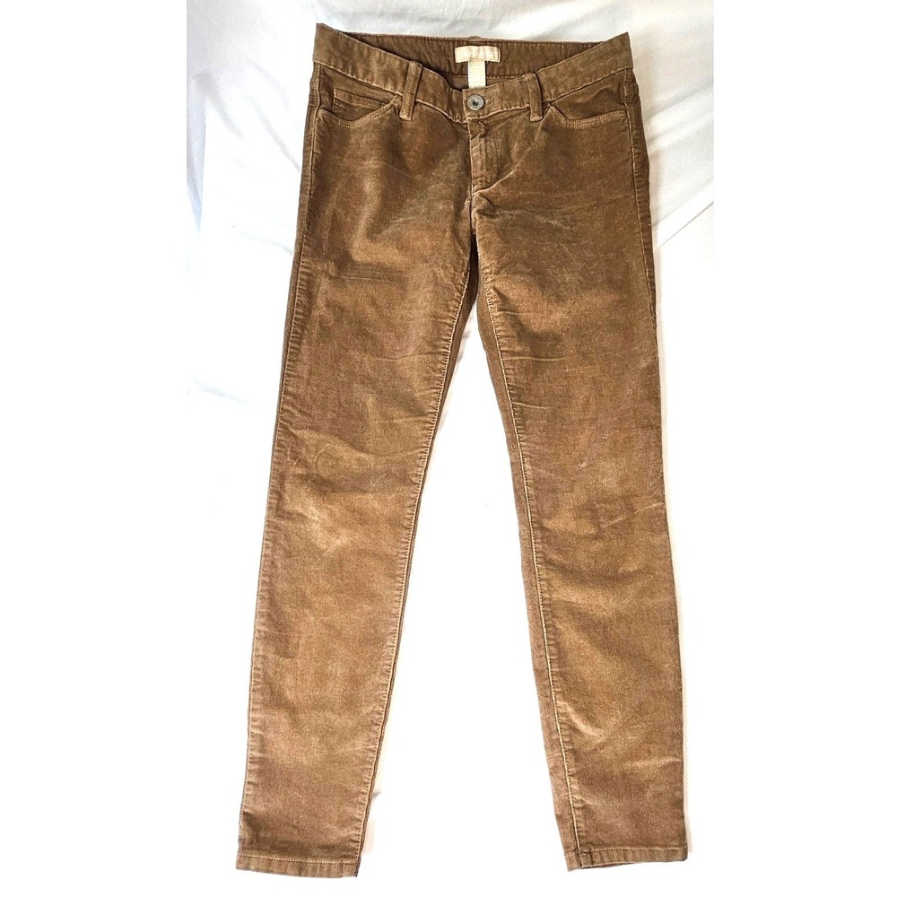Banana Republic Brown Corduroy Pants Womens Size 26 Slim Straight Stretch Camel